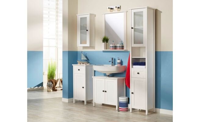 Set mobilier baie 3 piese Sylt alb